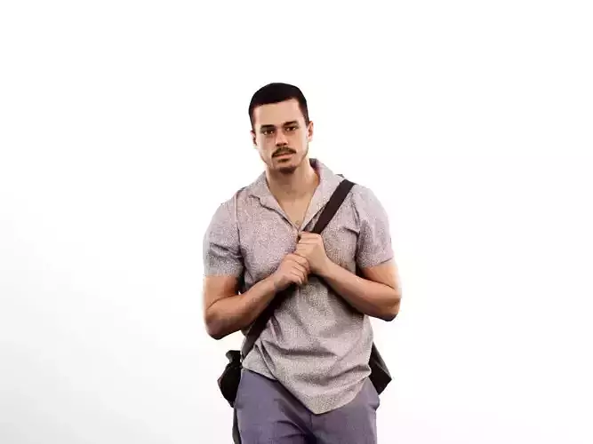 Sandro 13286 - Walking Casual Man With Bag