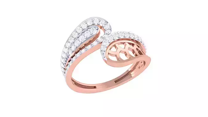 High Jewelry Diamond Cocktail Ring 3dm stl obj renders