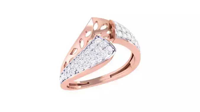 High Jewelry Diamond Cocktail Ring 3dm stl obj renders