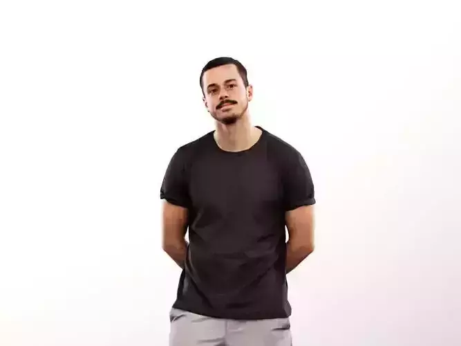 Sandro 13276 - Standing Casual Man In Summer Outfit