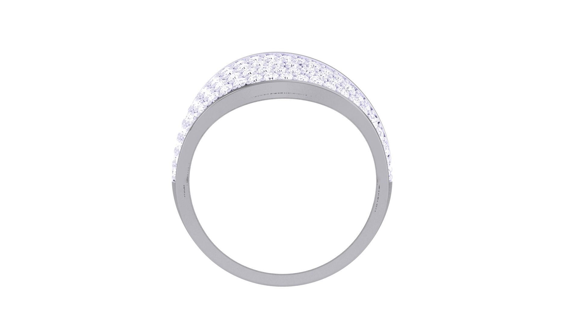 Mesh Wire High Jewelry Diamond Cocktail Ring 3dm stl obj renders 3D print model_12