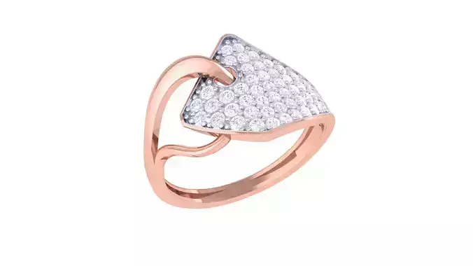 High Jewelry Diamond Cocktail Ring 3dm stl obj renders