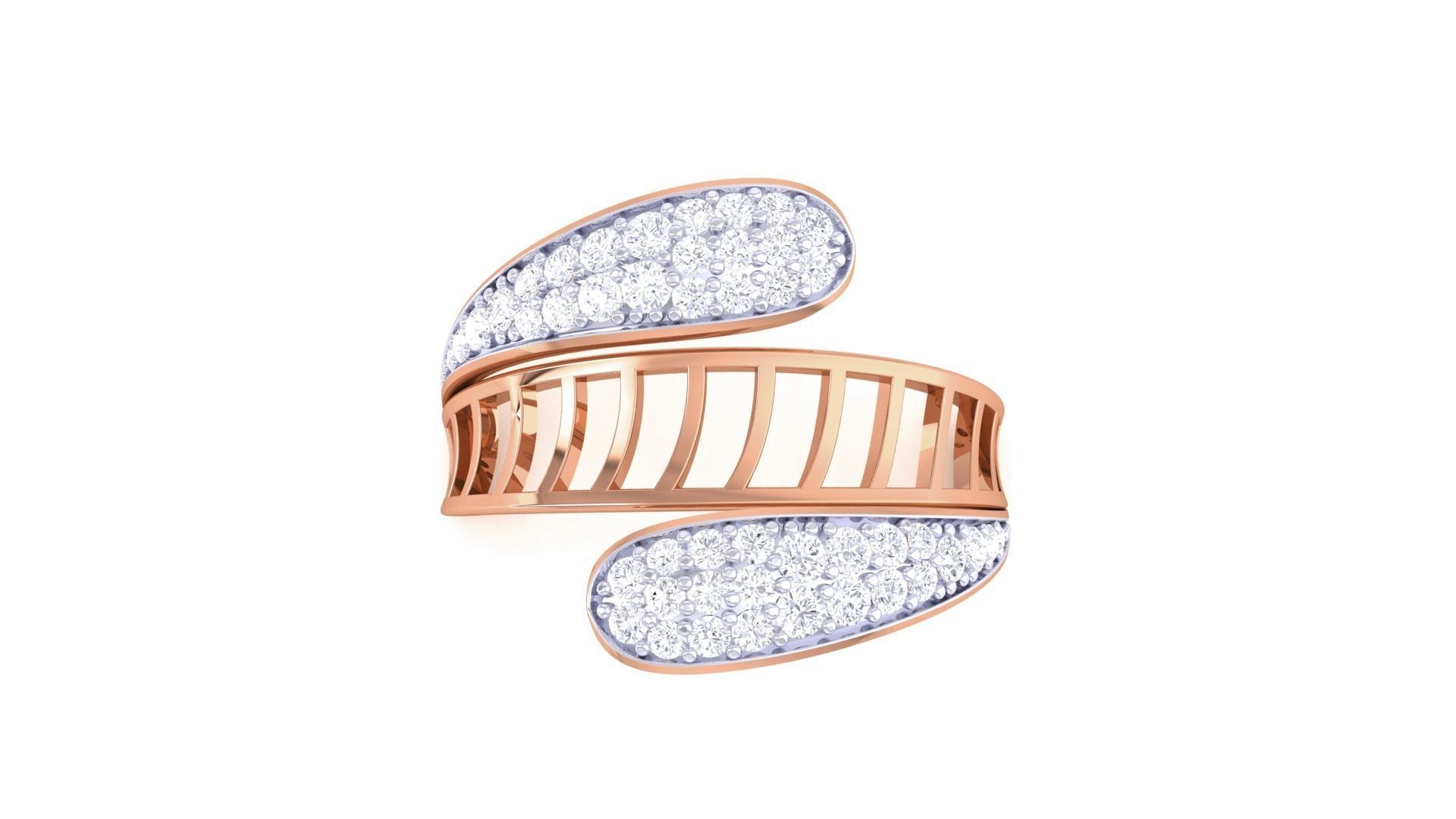 High Jewelry Diamond Cocktail Ring 3dm stl obj renders 3D print model_8