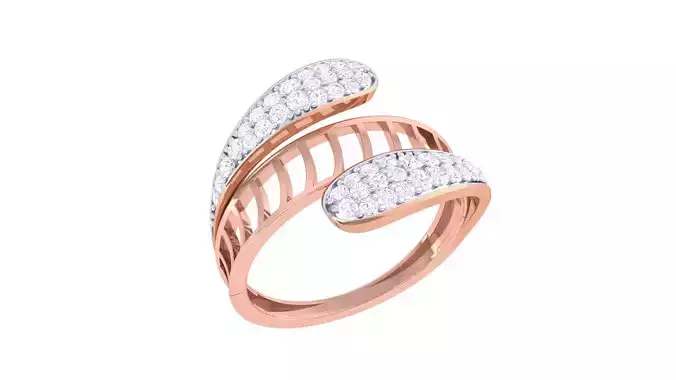 High Jewelry Diamond Cocktail Ring 3dm stl obj renders