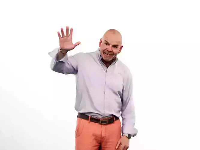 Dirk 13267 - Standing Casual Man Waving Low-poly 3D model