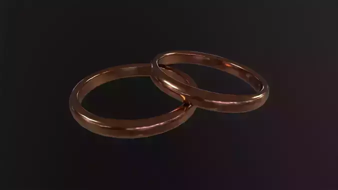 Wedding Rings 3D Model