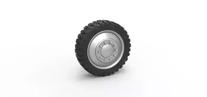 Front semi wheel for pickup V2 Scale 1 to 25