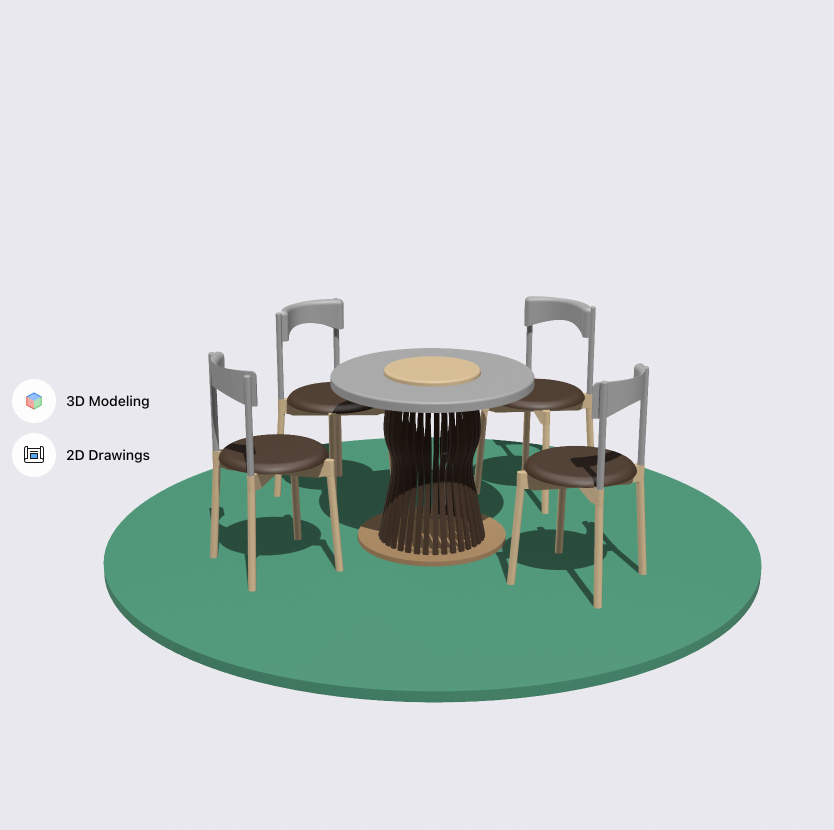 mRound Table set 3D model_3