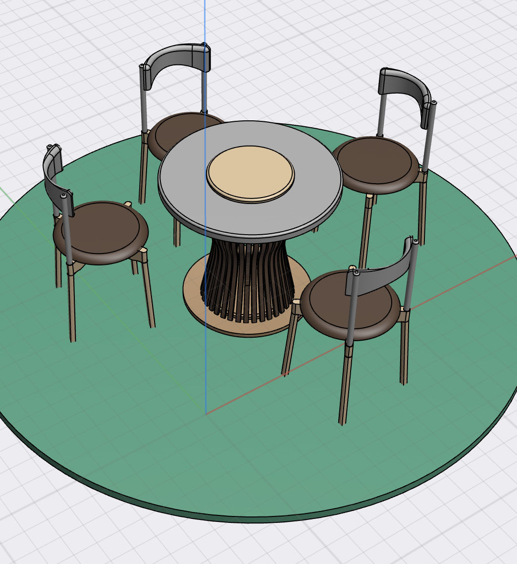 mRound Table set 3D model_2
