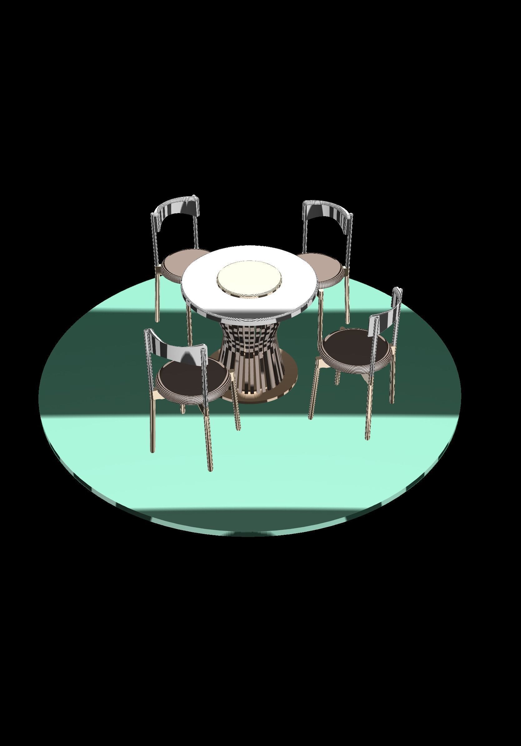mRound Table set 3D model_1