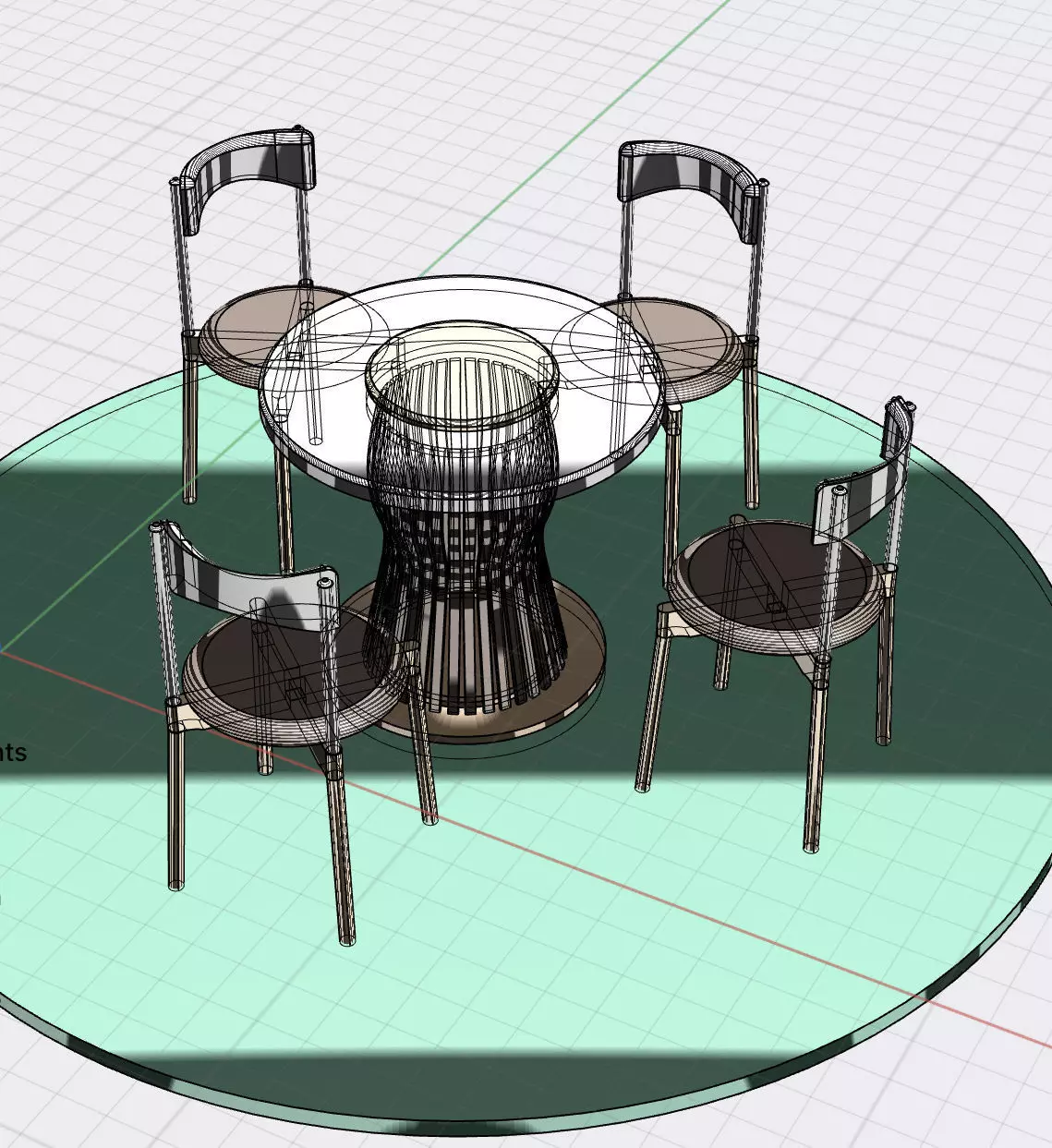 mRound Table set 3D model_0