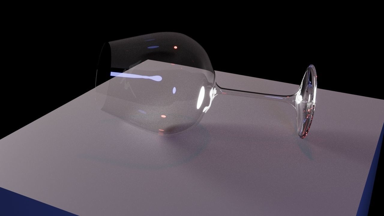 Wine glass Low-poly 3D model_3