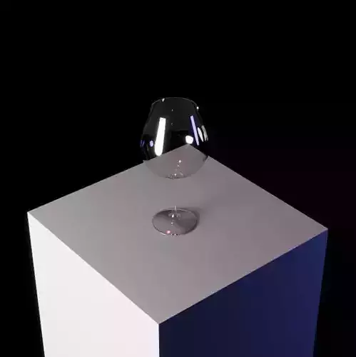 Wine glass Low-poly 3D model