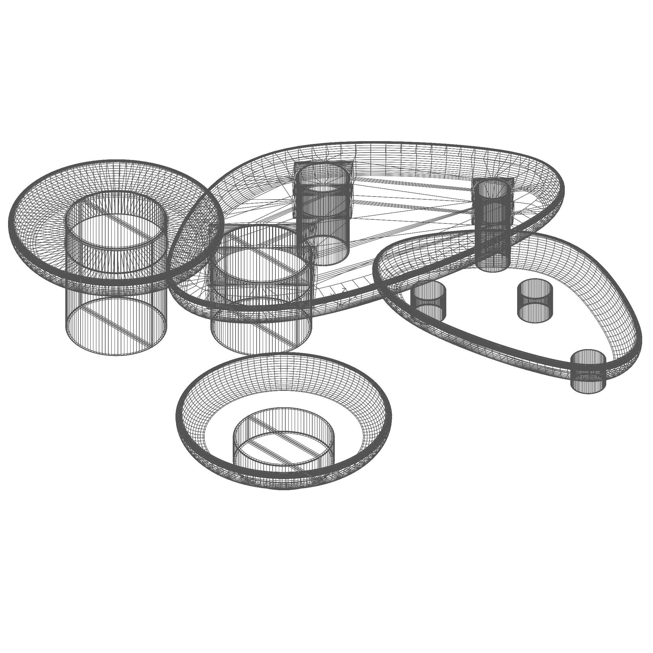 LuxLucia Casa PIERRE Coffee Table Low-poly 3D model_8