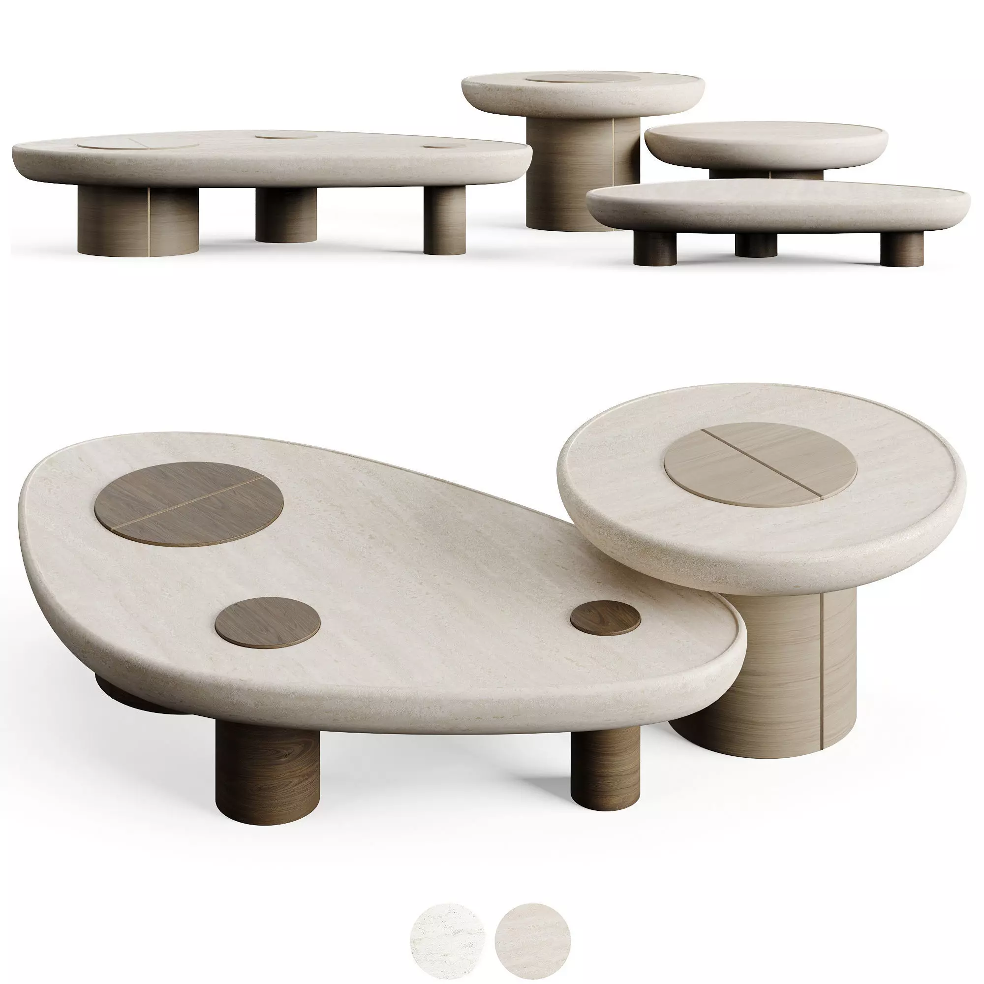 LuxLucia Casa PIERRE Coffee Table Low-poly 3D model_0