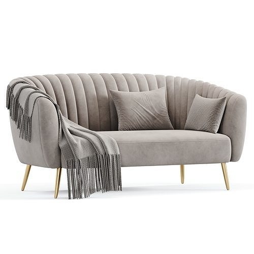 Sofa By Silver Orchid Albany 3D model 6