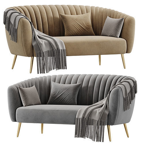 Sofa By Silver Orchid Albany 3D model 3