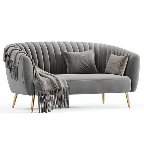 Sofa By Silver Orchid Albany 3D model 4