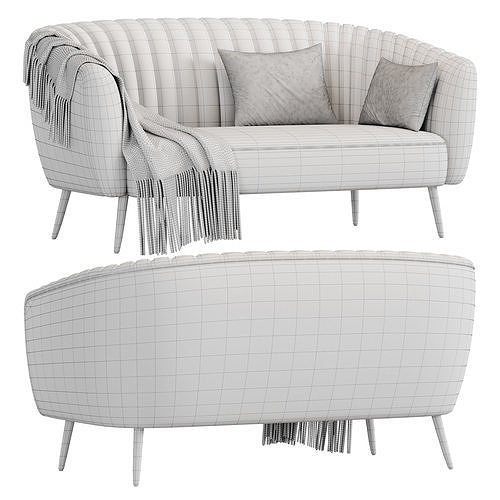 Sofa By Silver Orchid Albany 3D model 7