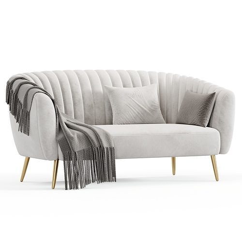 Sofa By Silver Orchid Albany 3D model 2