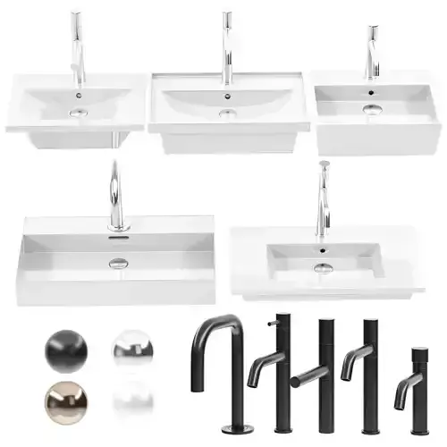 Washbasins Ceramica 3D model