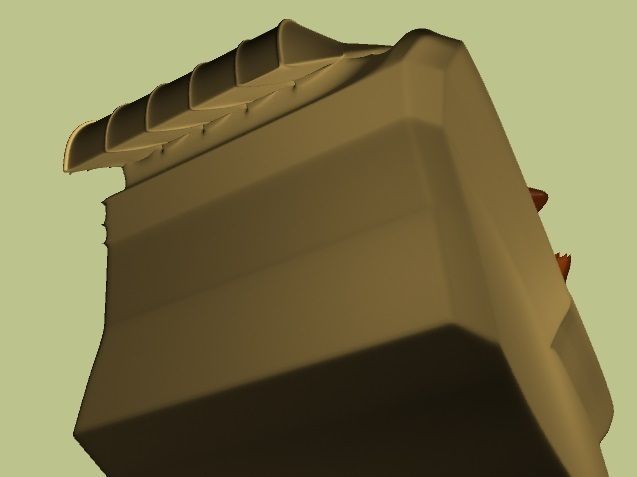 Couch sofa Low-poly 3D model_3