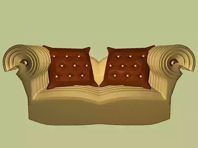 Couch sofa Low-poly 3D model