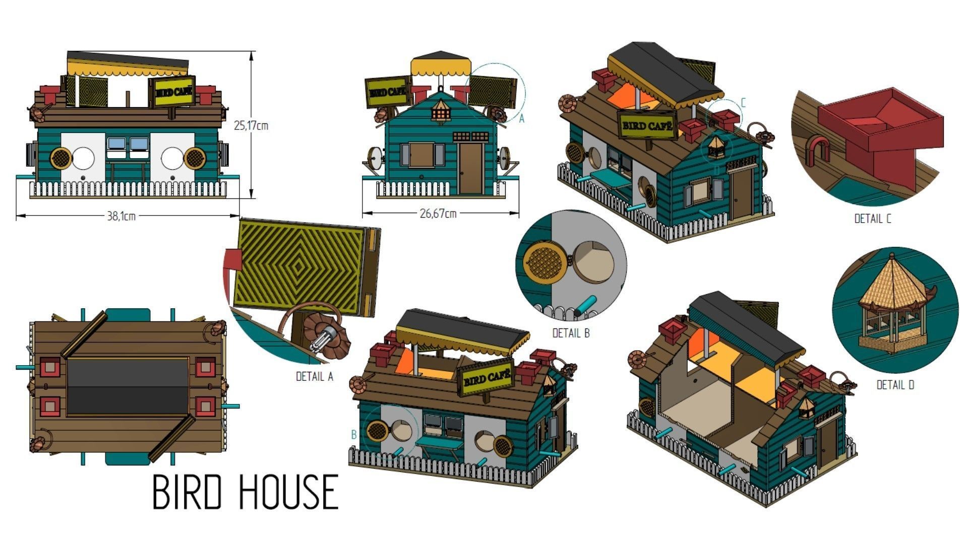 Bird House 3D print model_6