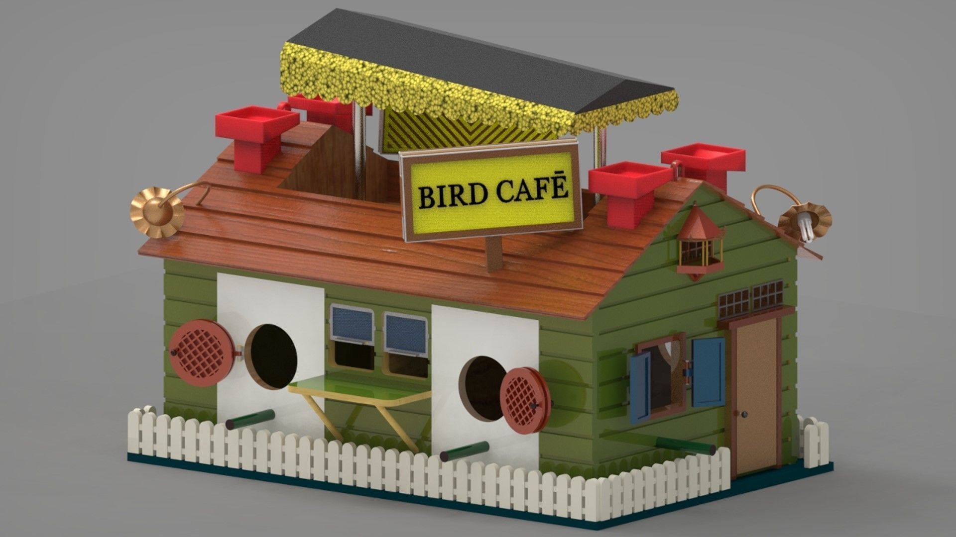 Bird House 3D print model_3