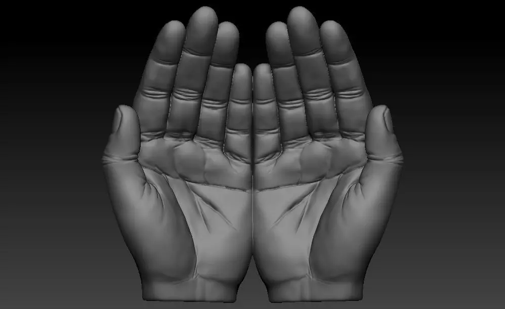 Praying hand 3D print model