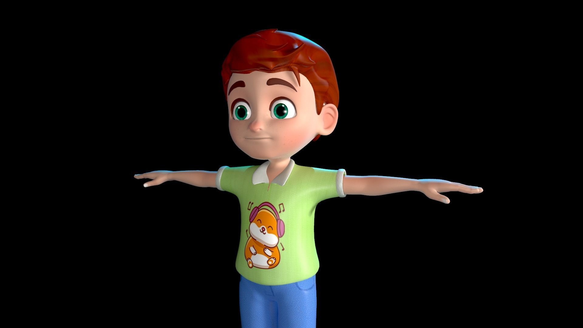 3D model Cartoon Boy Rigged Character VR / AR / low-poly | CGTrader