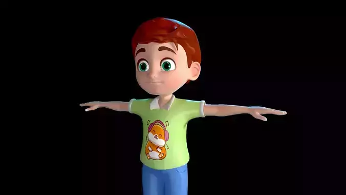 Cartoon Boy Rigged Character