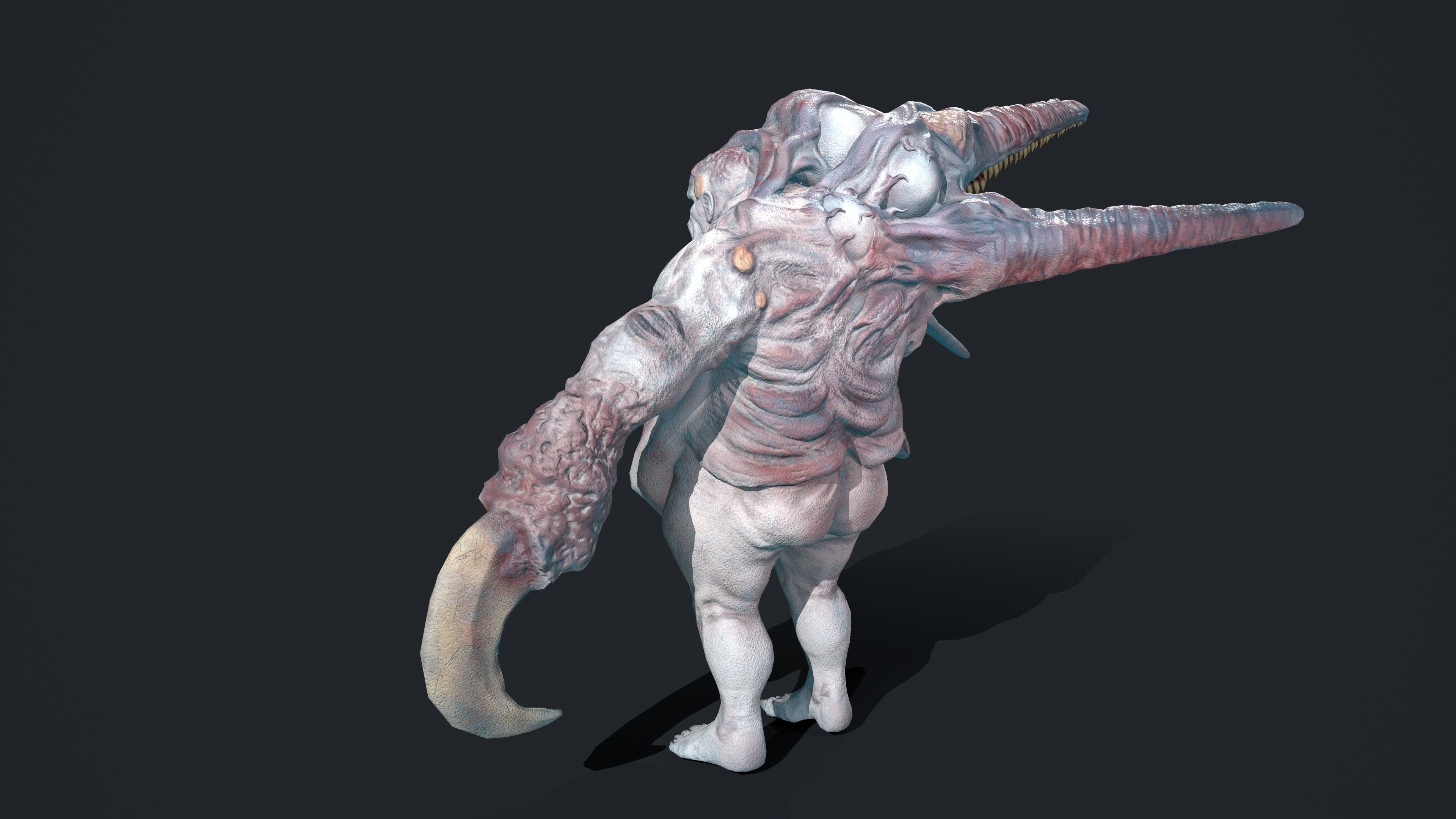 Butcher Low-poly 3D model_2