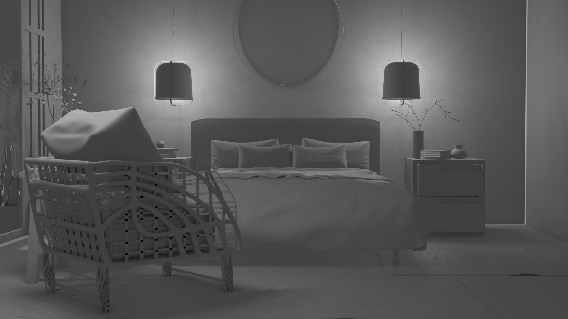 IKEA bedroom collection 3D model_4