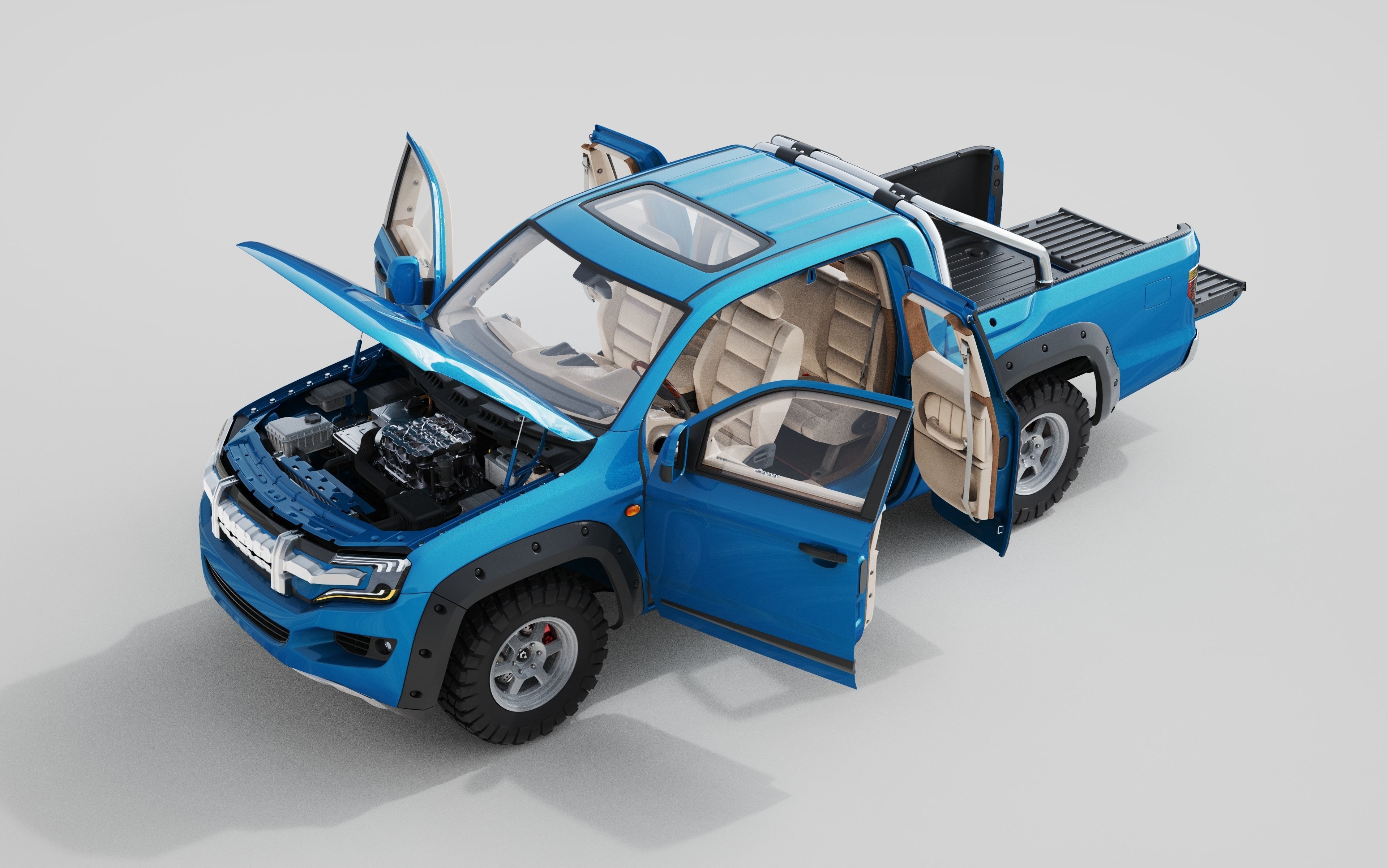 DOSCH 3D - Car Details - Hydrogen Pick-Up 3D model_2