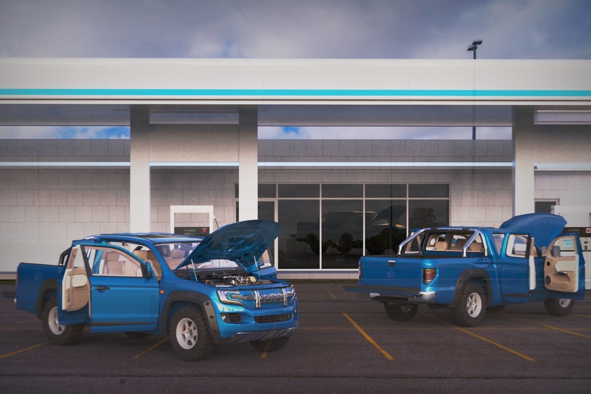 DOSCH 3D - Car Details - Hydrogen Pick-Up 3D model_3