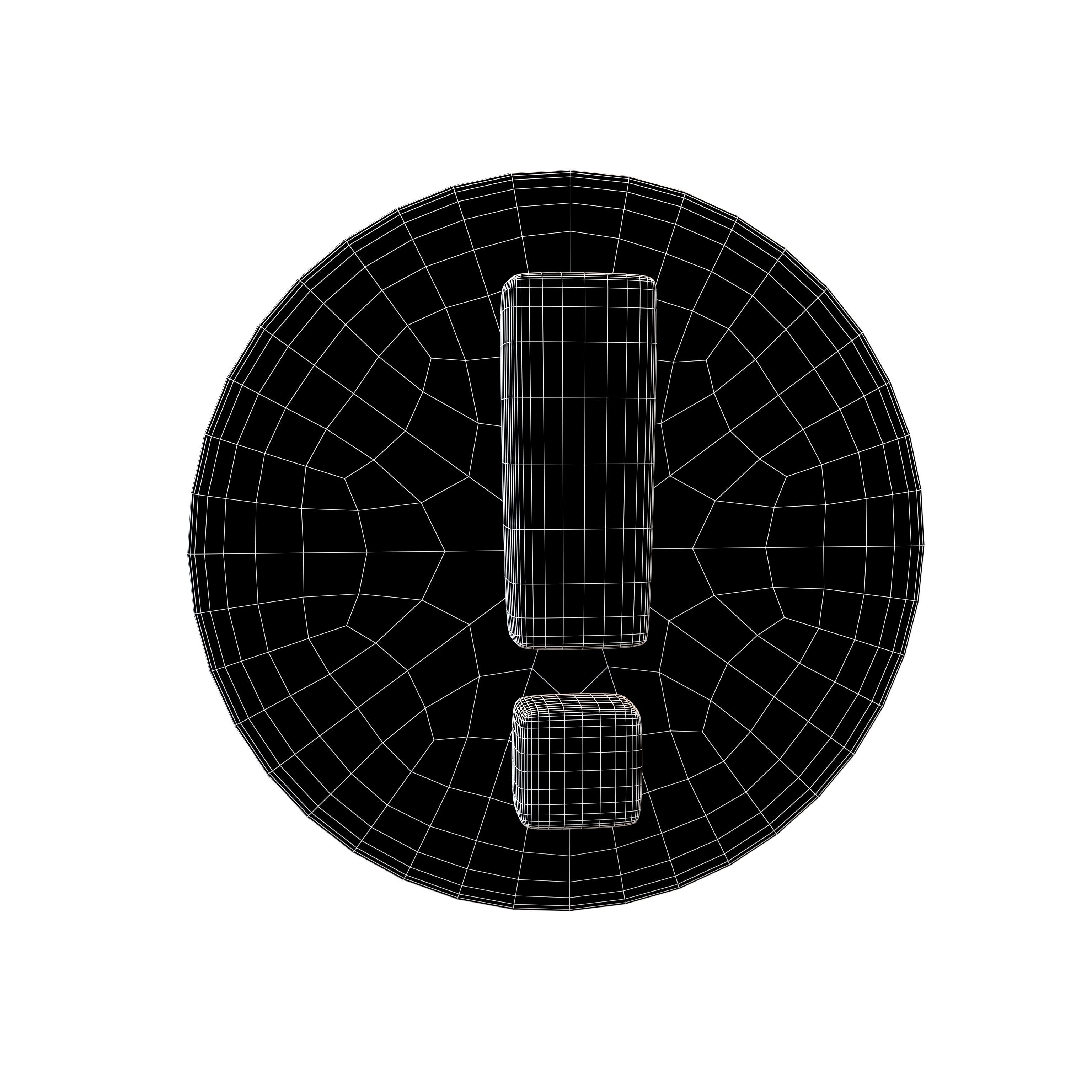 Exclamation Mark Symbol v2 003 Low-poly 3D model_5