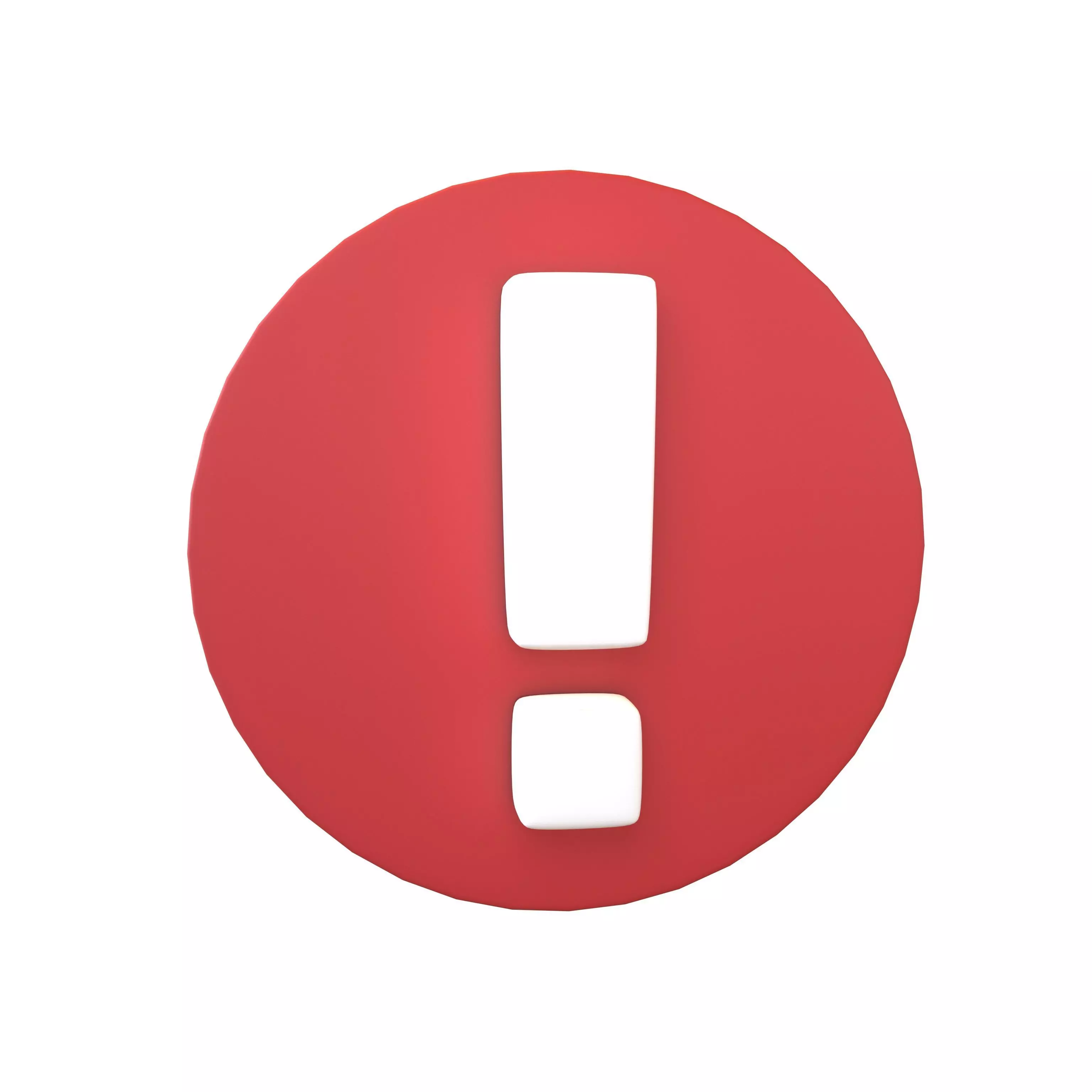 Exclamation Mark Symbol v2 003 Low-poly 3D model_0