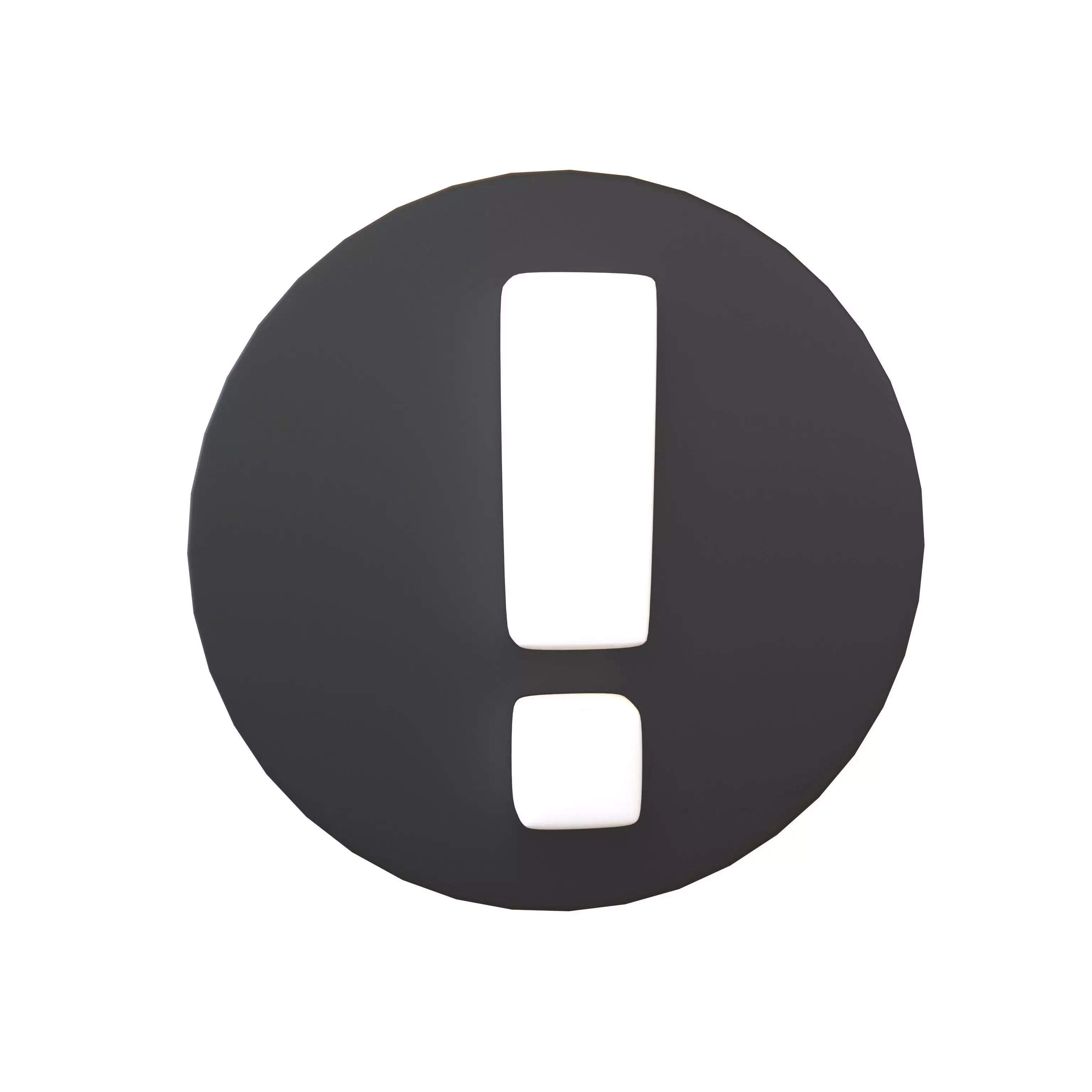 Exclamation Mark Symbol v2 004 Low-poly 3D model_0