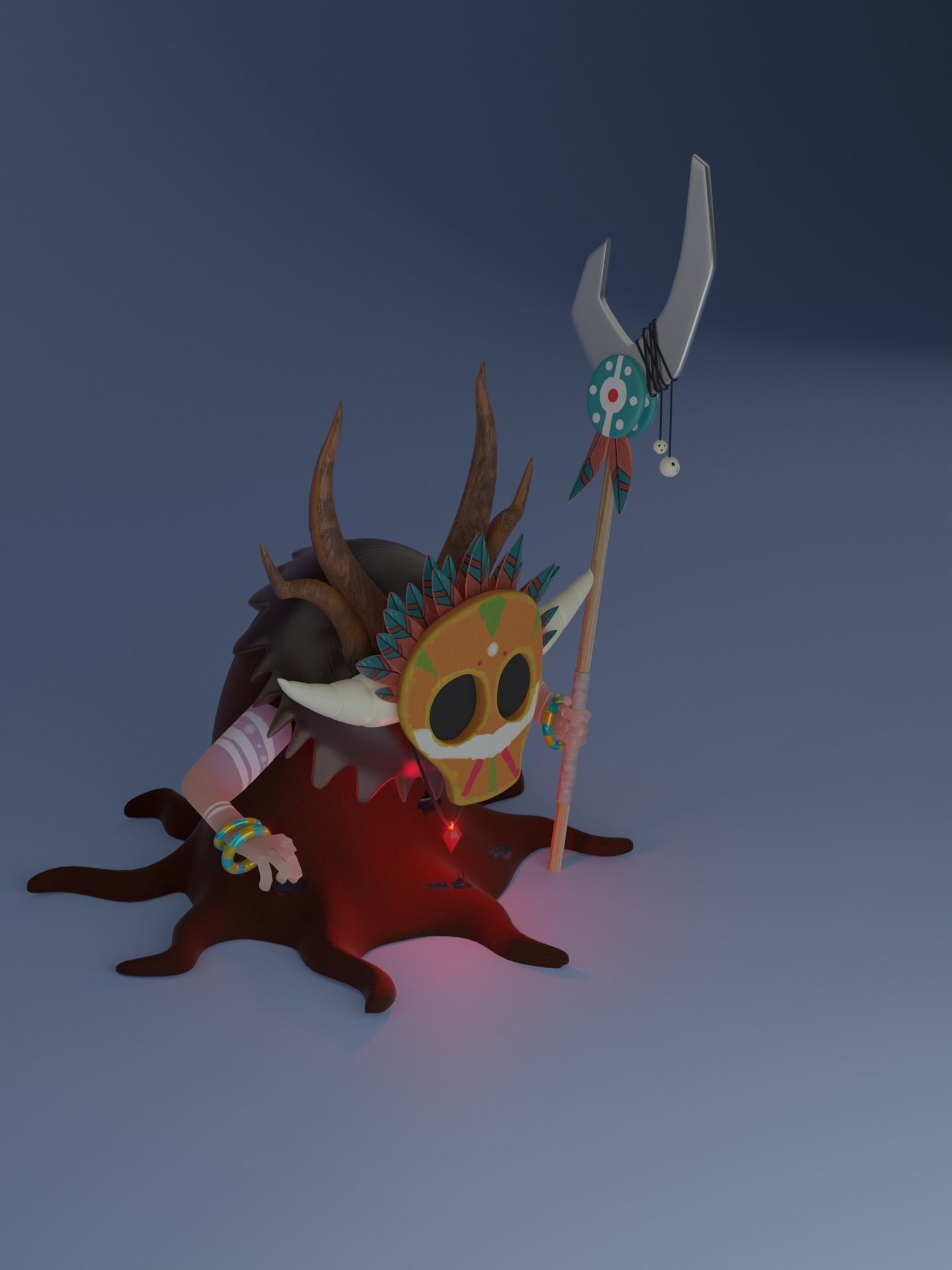 Shaman Free low-poly 3D model_5