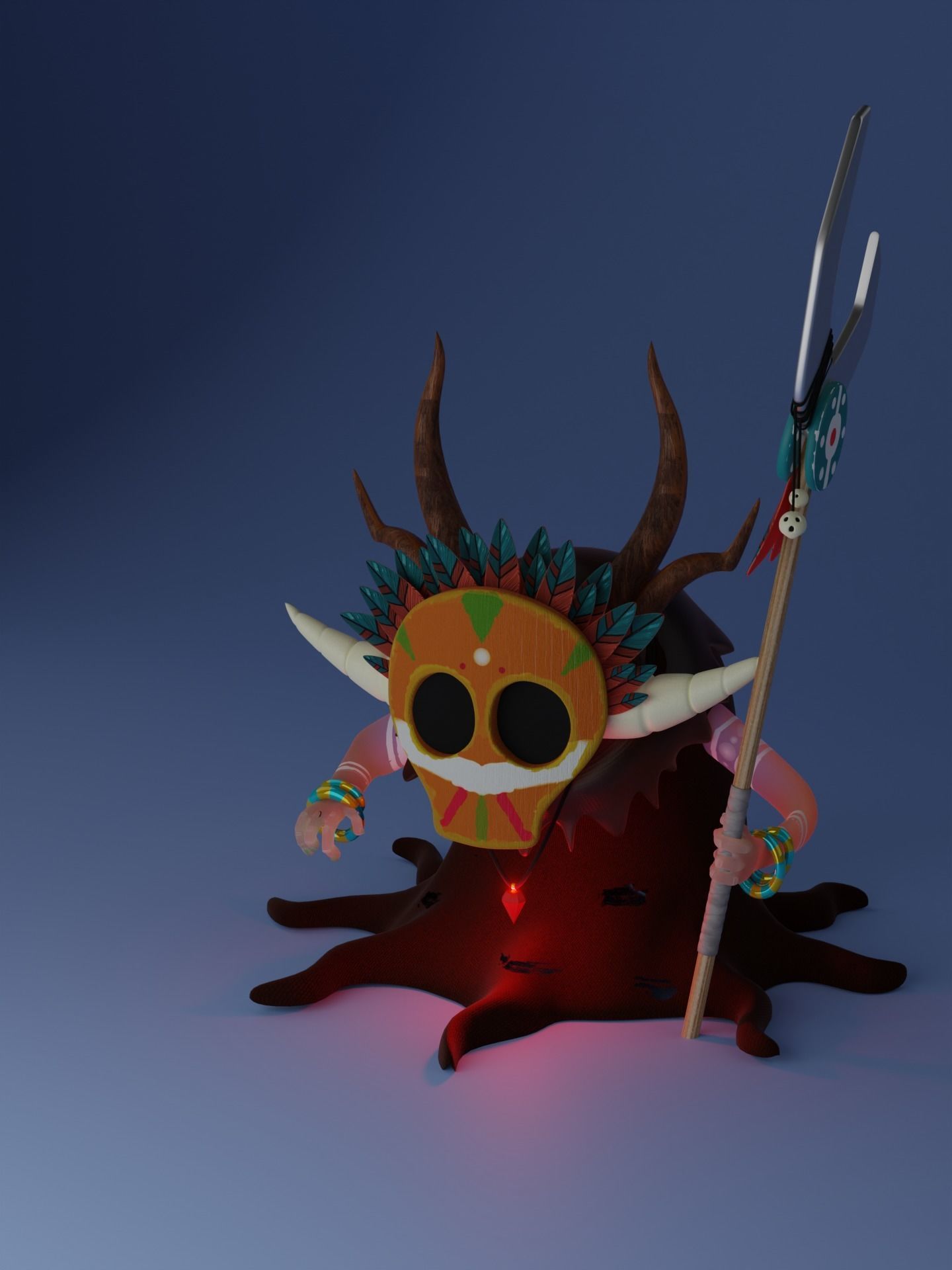Shaman Free low-poly 3D model_2