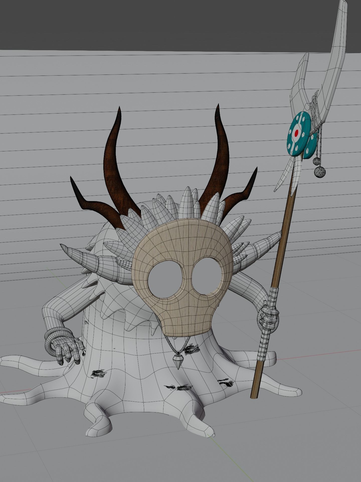 Shaman Free low-poly 3D model_6