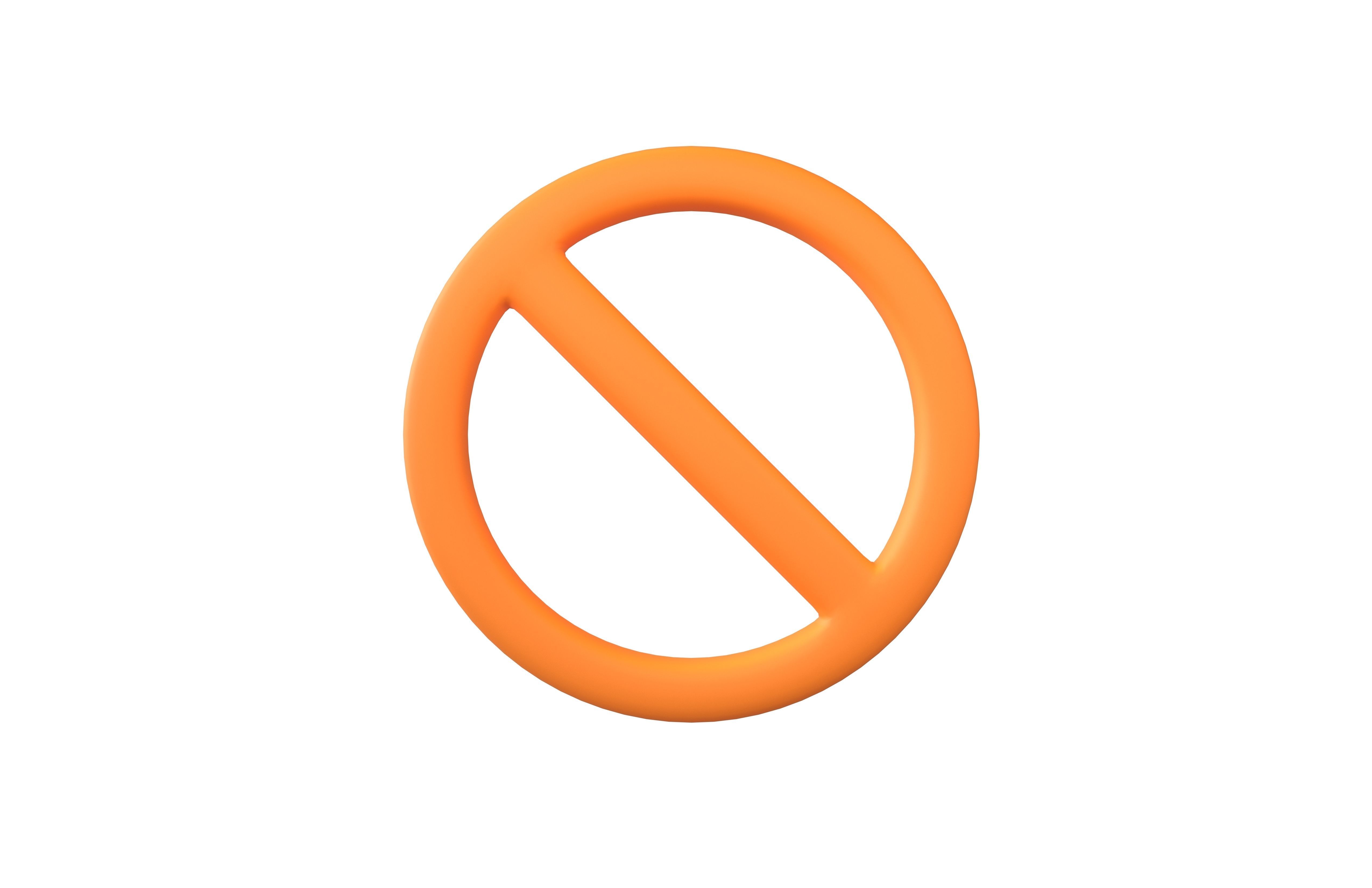 No Symbol v1 002 Low-poly 3D model_1