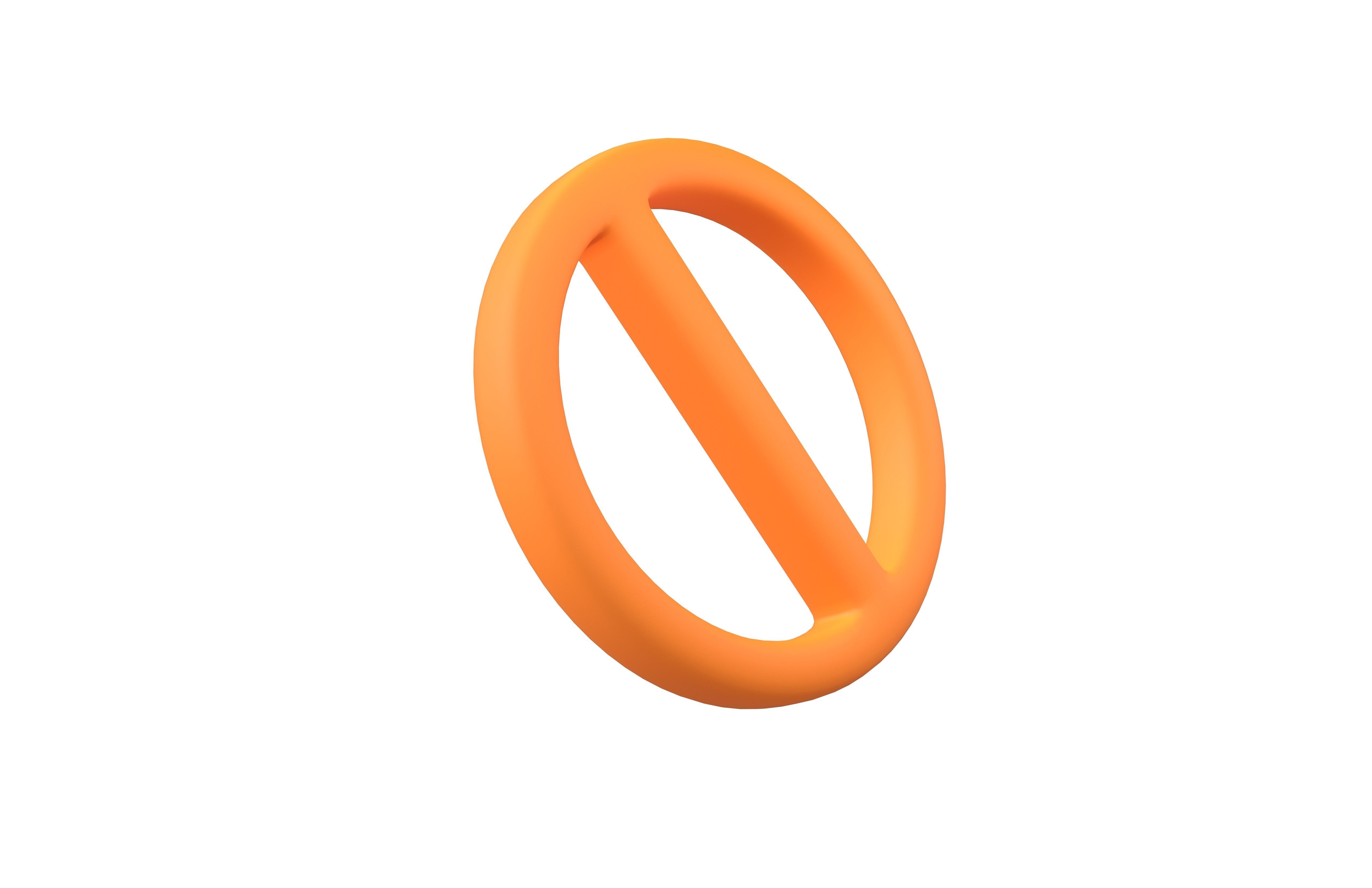 No Symbol v1 002 Low-poly 3D model_3