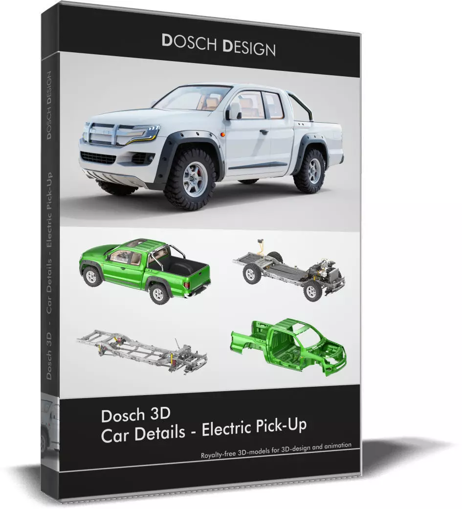 DOSCH 3D - Car Details - Electric Pick-Up 3D model