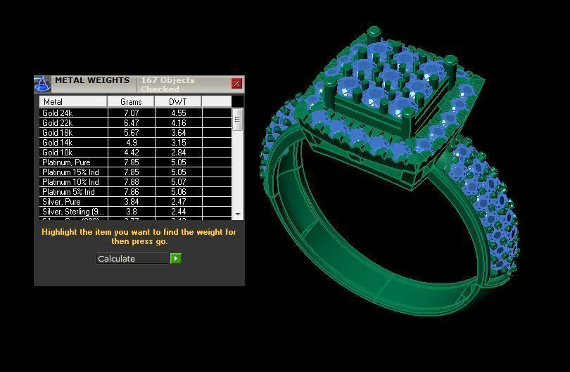 daimond ring 3D print model_13