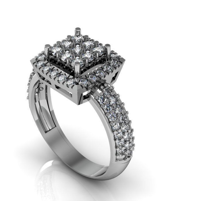 daimond ring 3D print model_1