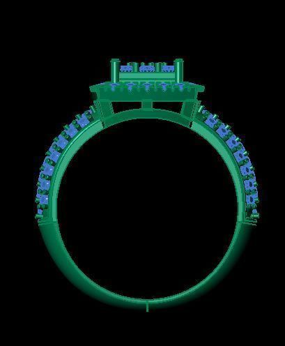 daimond ring 3D print model_9