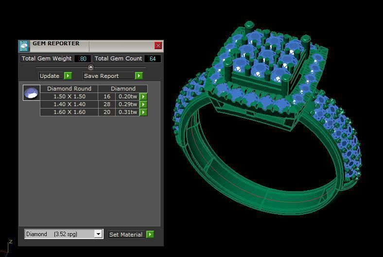 daimond ring 3D print model_14