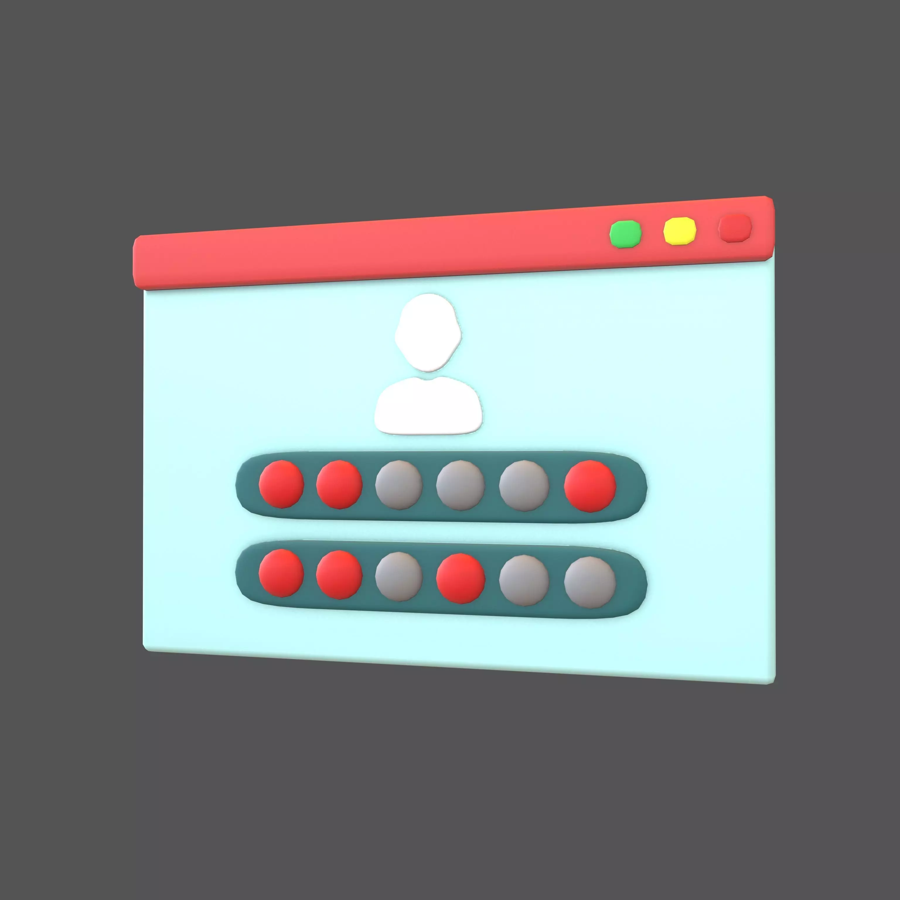 Website Login Incorrect Password Icon v1 004 Low-poly 3D model_0
